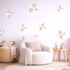 Boho ptáčci hnědá - přelepitelné dětské samolepky na zeď