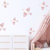 Boho ptáčci růžová - přelepitelné dětské samolepky na zeď