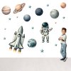 samolepky kosmonaut a raketa2