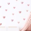 Srdíčka dusty pink - dětské samolepky na zeď