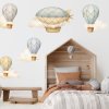 Horkovzdušné balony a vzducholoď - přelepitelné samolepky na zeď