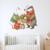 samolepky husa jezevec a mys s vanocnim kosikem a darkem2