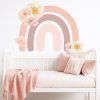 Duha s kytičkami - přelepitelné dětské samolepky na zeď