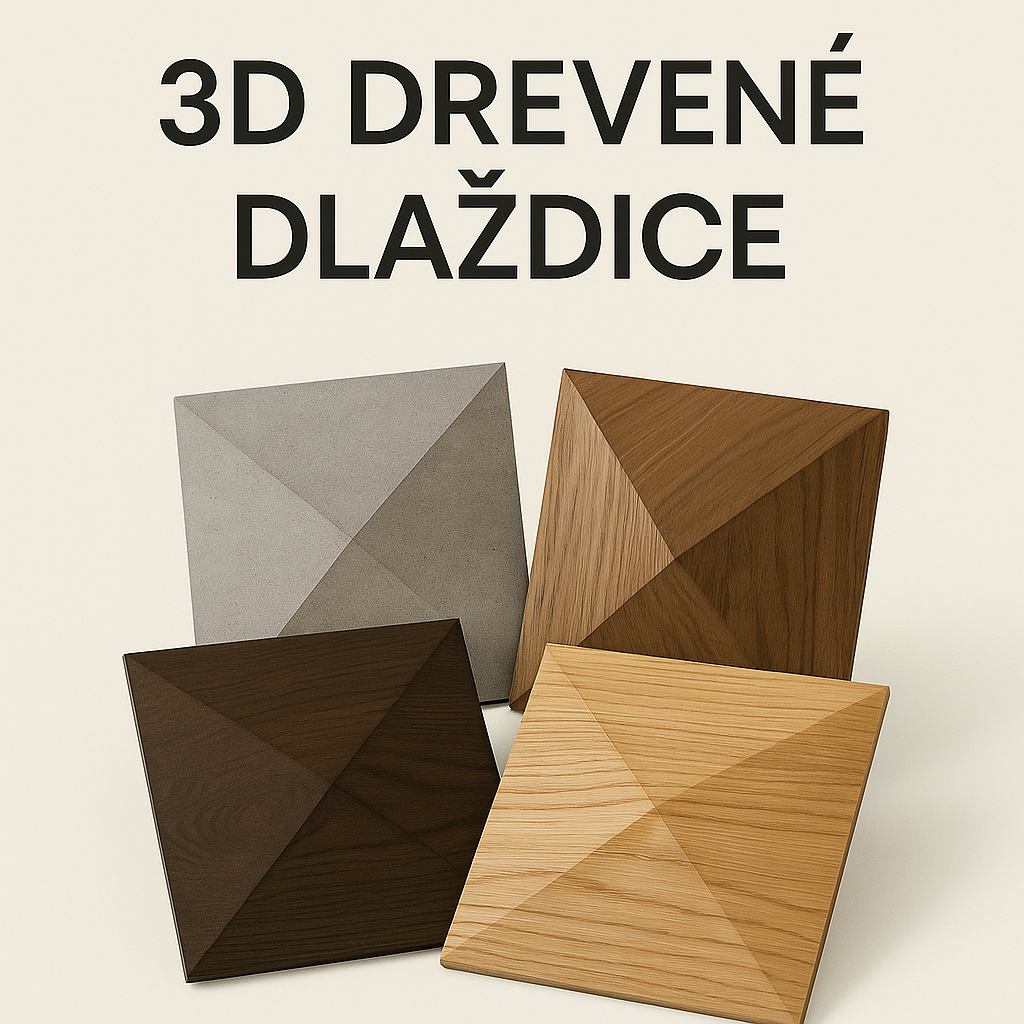 3d drevené dlaždice