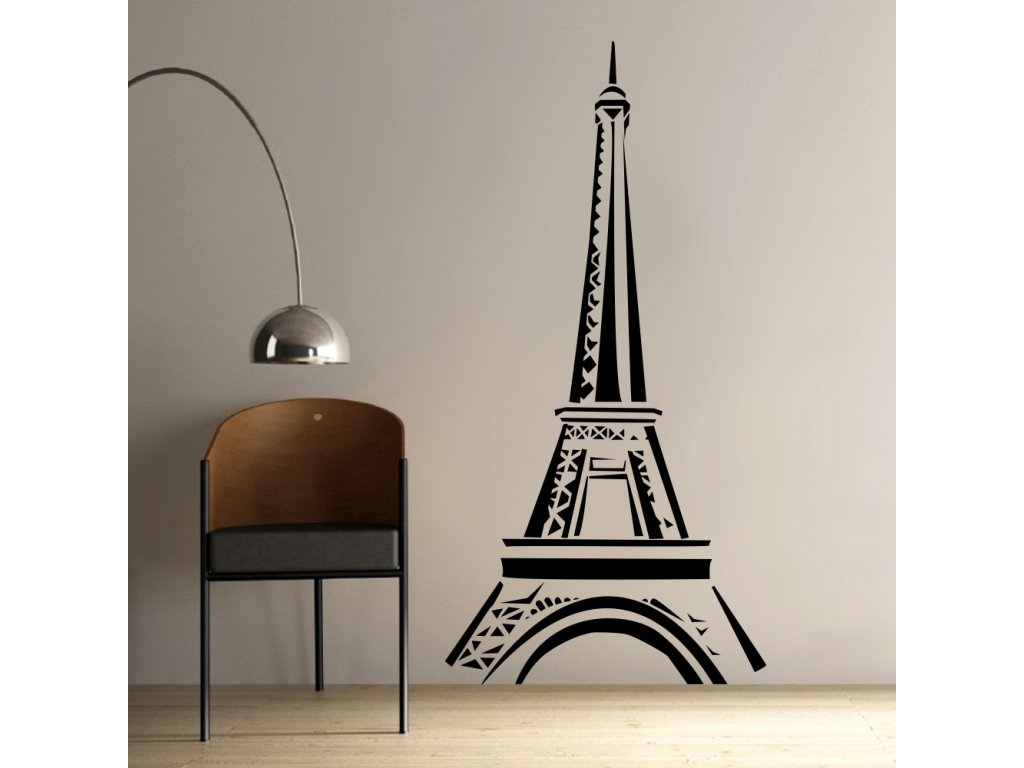 Samolepky na zeď - Eiffelova věž skica