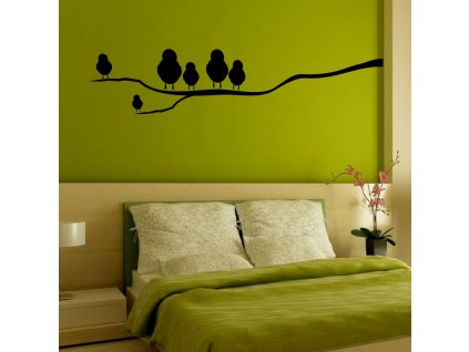 Samolepky na zeď - Ptáčci na větvi