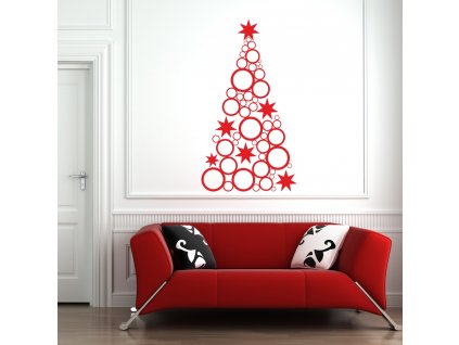 Samolepky na zeď - Vánoční strom modern