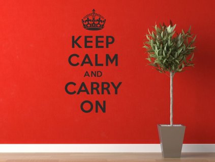 Samolepky na zeď - Keep calm and carry on