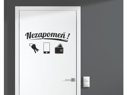 Samolepky na zeď - nápis Nezapomeň