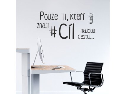 Motivační Samolepky na zeď - český nápis ti,co znají cíl