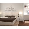 Samolepka na zeď napís citát always kiss me