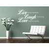 Samolepky na zeď - nápis Live Laugh Love