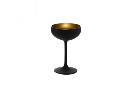 Stolzle Olympic Glass Black/Gold 230ml - Sektový čiernozlatý pohár