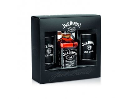 Jack Daniels + 2 poháre plech 40% 0,7l (čistá fľaša)