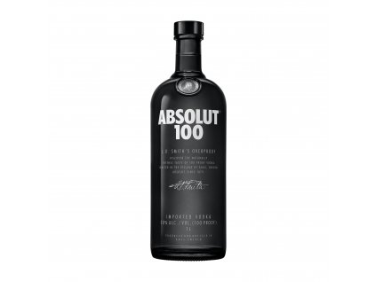 Absolut 100 1L White Background