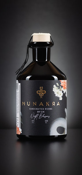 Munakra Night Blossons Dry gin 42% 0,5l (čistá fľaša)