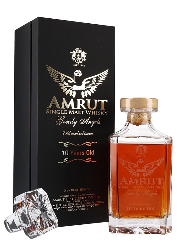 Amrut Greedy Angels 10 Y.O. Peated Rum Finish, GIFT 57,1 % 0,7l