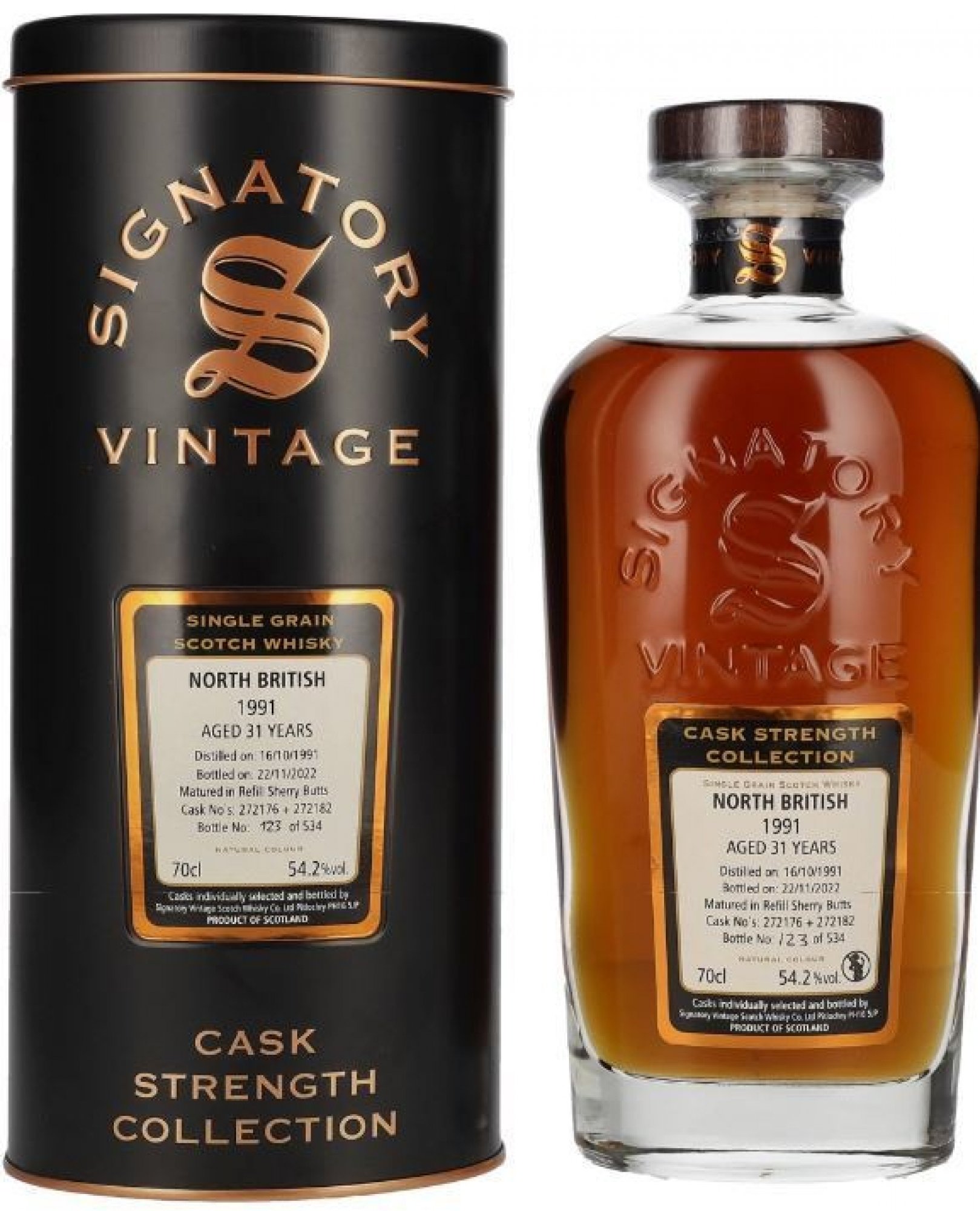 Signatory Vintage North British 31y Single Grain 1991 54,2% 0,7 l (tuba)