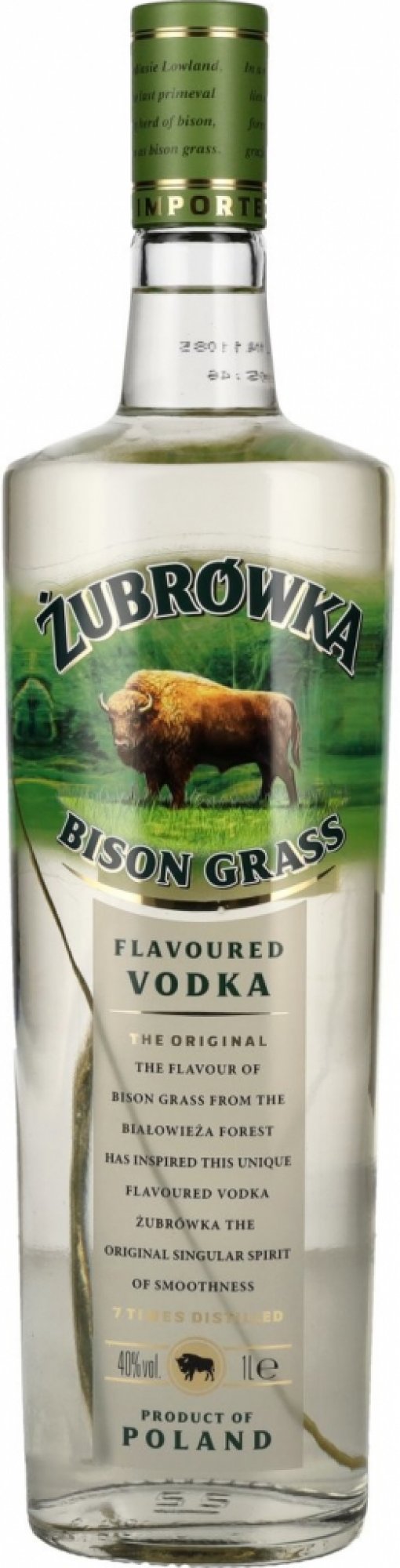 Vodka Zubrowka Bisson Grass 40% 1L