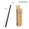 Ekologická slamka Ocean Straw ⌀8 mm x 200 mm– čierna 30 kusov - papierový dispenzer
