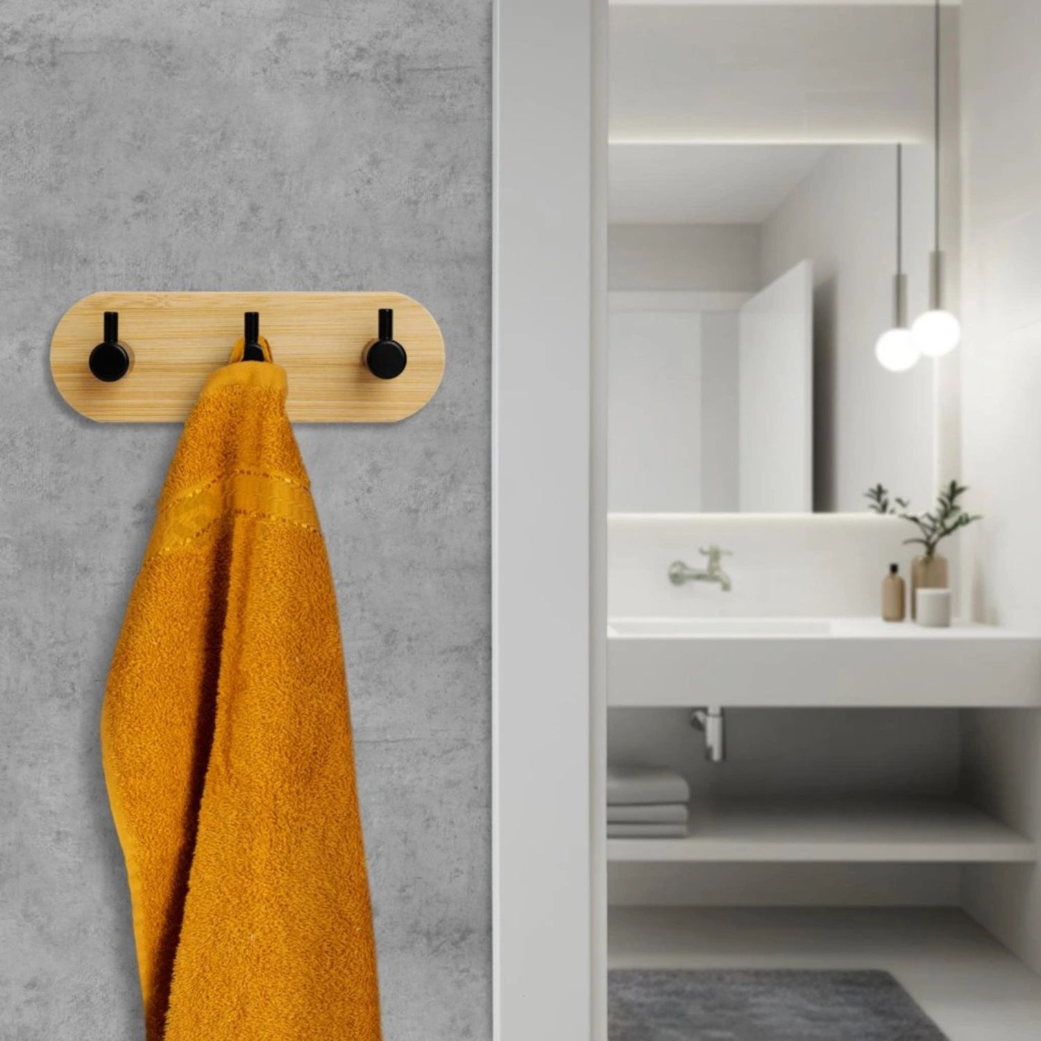 Bambusové věšáky: Praktické a stylové řešení bez vrtání