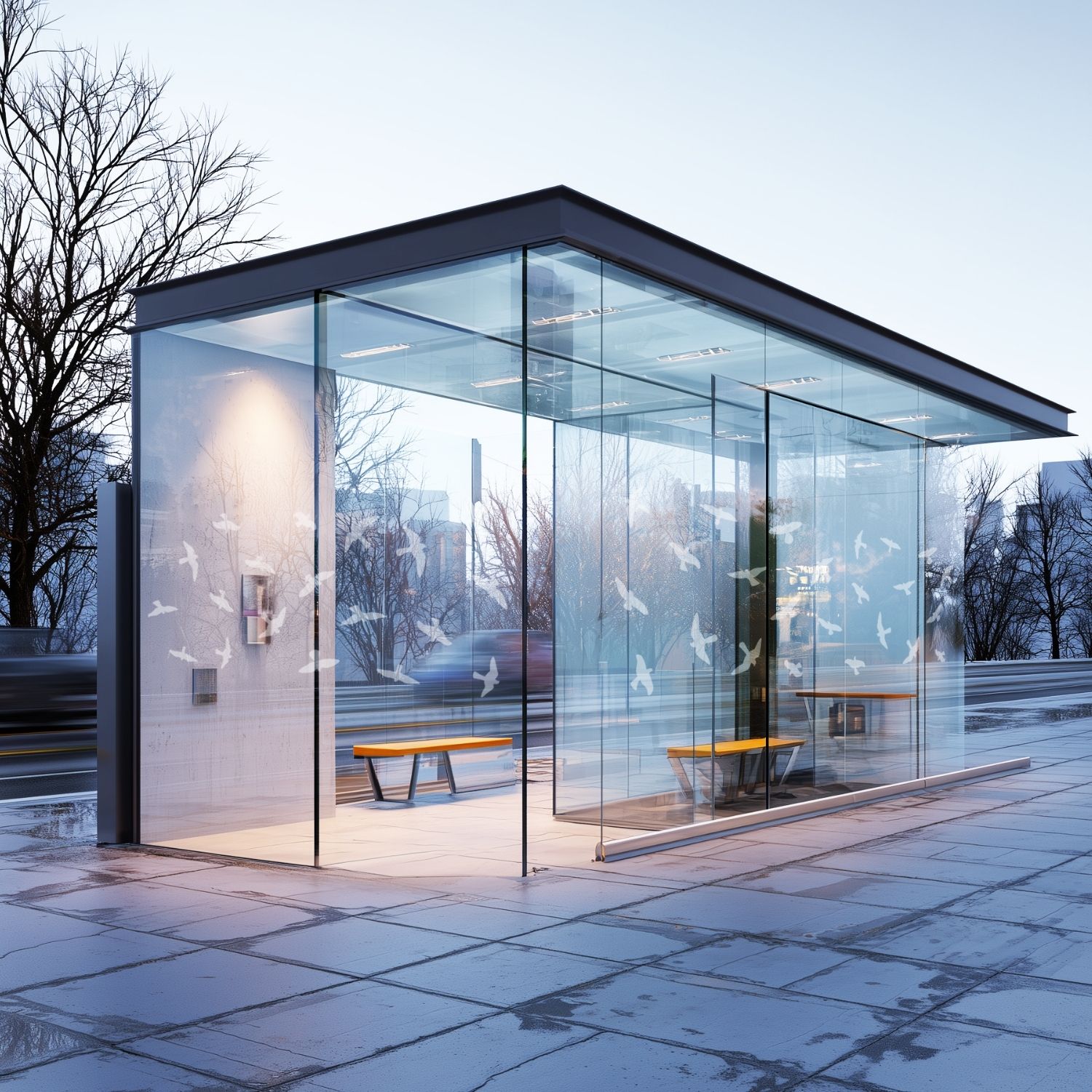 Ochrana ptáků před nárazem do skla: UV fólie vs. siluety dravců