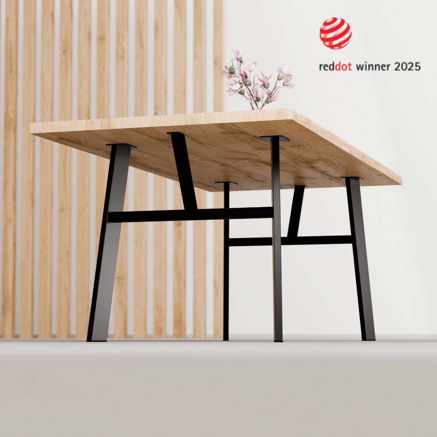 Kovový rám FRAMY: Spojení pevnosti a designu pro moderní stoly