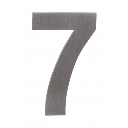 Číslo 7, výška 50mm, nerez, samolepiace