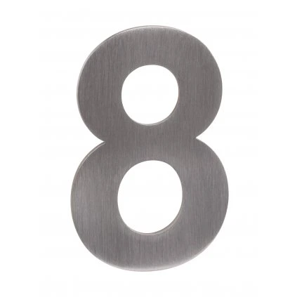 Číslo 8, výška 50mm, nerez, samolepiace