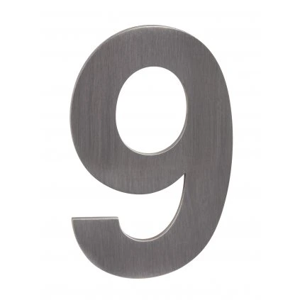 Číslo 9, výška 50mm, nerez, samolepiace