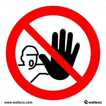 Zákaz vstupu, 92x92mm, nálepka