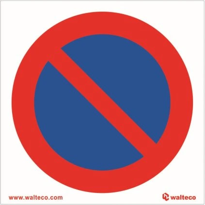 Zákaz státia, 92x92mm, samolepka