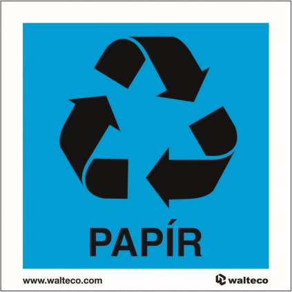 Recyklace - papír, 92x92mm, samolepka