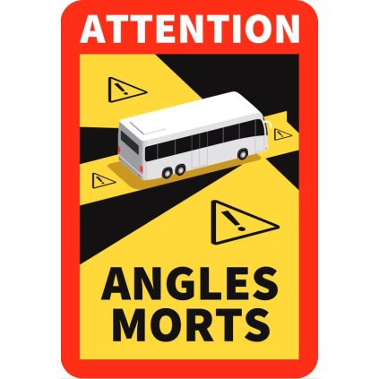 Mrtvý úhel - autobus, 170x250 mm, samolepka