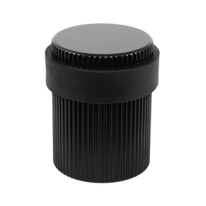 Designová rýhovaná zarážka Ø 34x40mm, matná černá