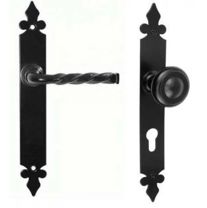 Kľučka - guľa BASEL, zámok BB, rozteč 90mm, čierna