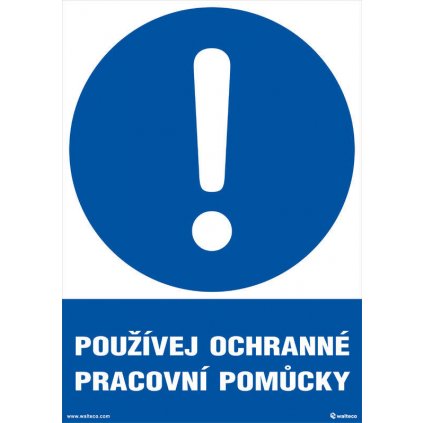 Používej ochranné pracovní pomůcky 210x297mm, formát A4, samolepka, 10 ks