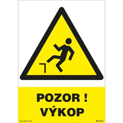 Pozor výkop 210x297mm, formát A4, plastová tabulka