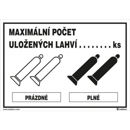 Maximální počet uložených lahví 210x148mm, formát A5, samolepka