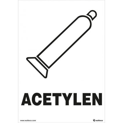 Acetylen 148x210mm, formát A5, samolepka