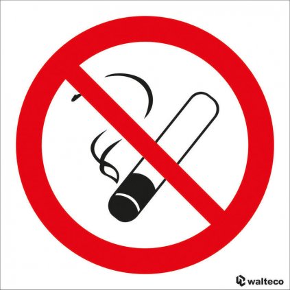 Zákaz kouření - symbol 90x90mm, samolepka, 10 ks
