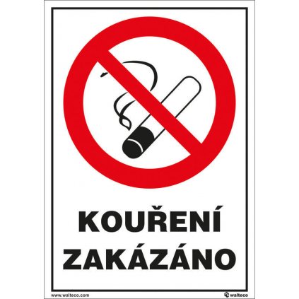 Kouření zakázáno (restaurace) 148x210mm, formát A5, samolepka