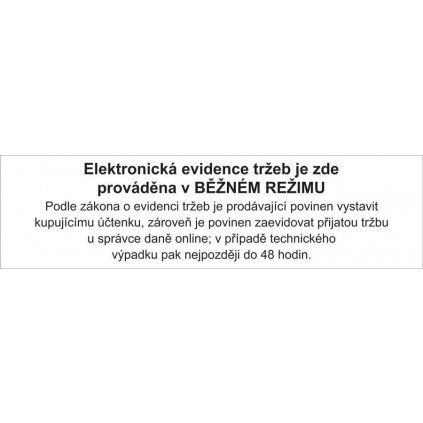 Elektronická evidencia tržieb - bežný, 150x40mm, samolepka