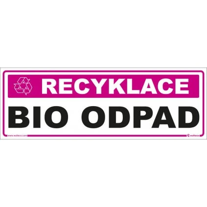 Recyklácia - Bio odpad, 290x100mm, samolepka