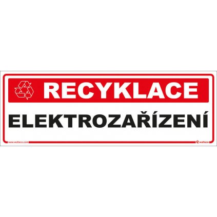 Recyklace - Elektrozařízení,  290x100mm, samolepka