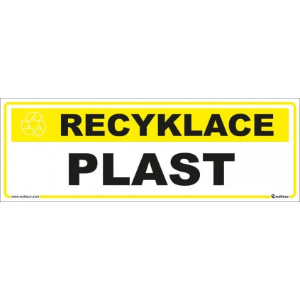 Recyklace - Plast,  290x100mm, samolepka