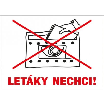 Nevhazujte reklamy do této schránky 100x70mm, samolepka