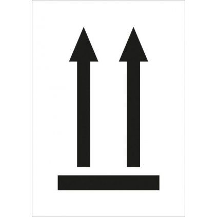 Touto stranou nahor, 70x100mm, samolepka