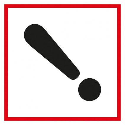 Symbol GHS 07 – DRÁŽDIVÉ 100x100mm, samolepka