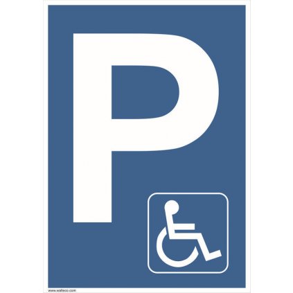 Vyhrazené parkoviště pro invalidy, 210x297mm, formát A4, plast